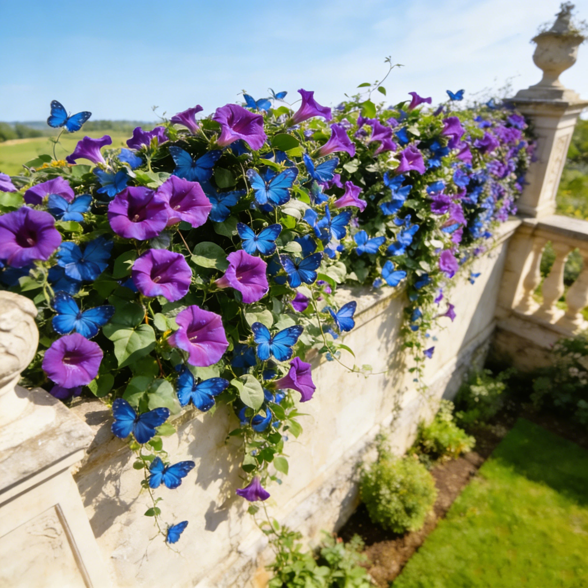 💙Twin-Bloom Butterfly Morning Glory Seeds| Rare Dual form & Fast-growing