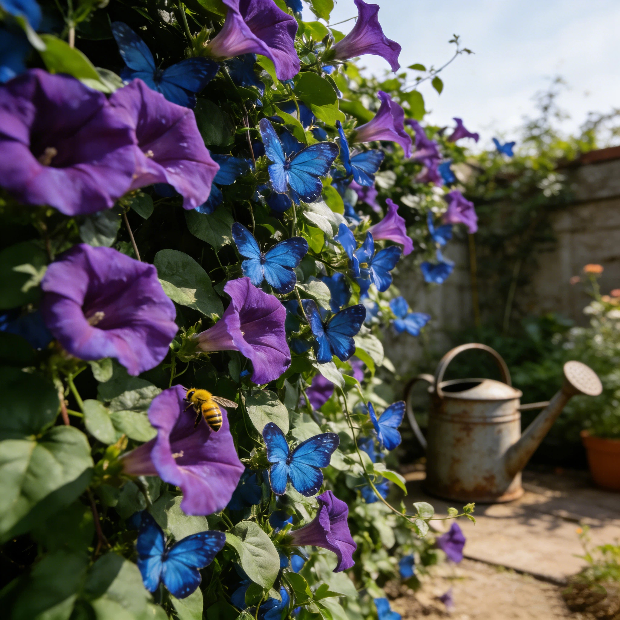 💙Twin-Bloom Butterfly Morning Glory Seeds| Rare Dual form & Fast-growing