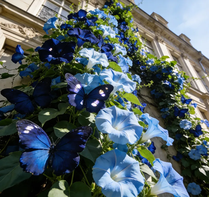 🦋🌸 Climbing Butterfly Morning Glory Flower Seeds – – Fast Growing Garden DIY