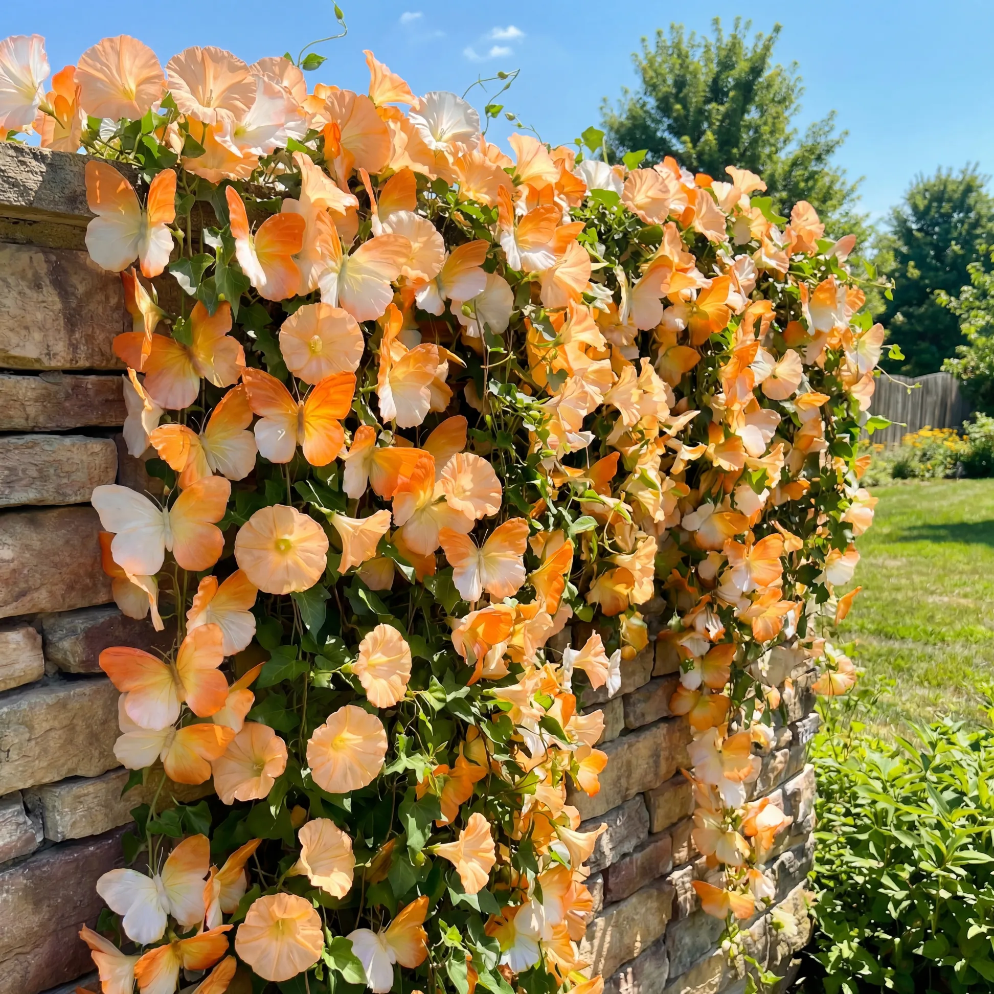 🦋🌸 Climbing Butterfly Morning Glory Flower Seeds – – Fast Growing Garden DIY
