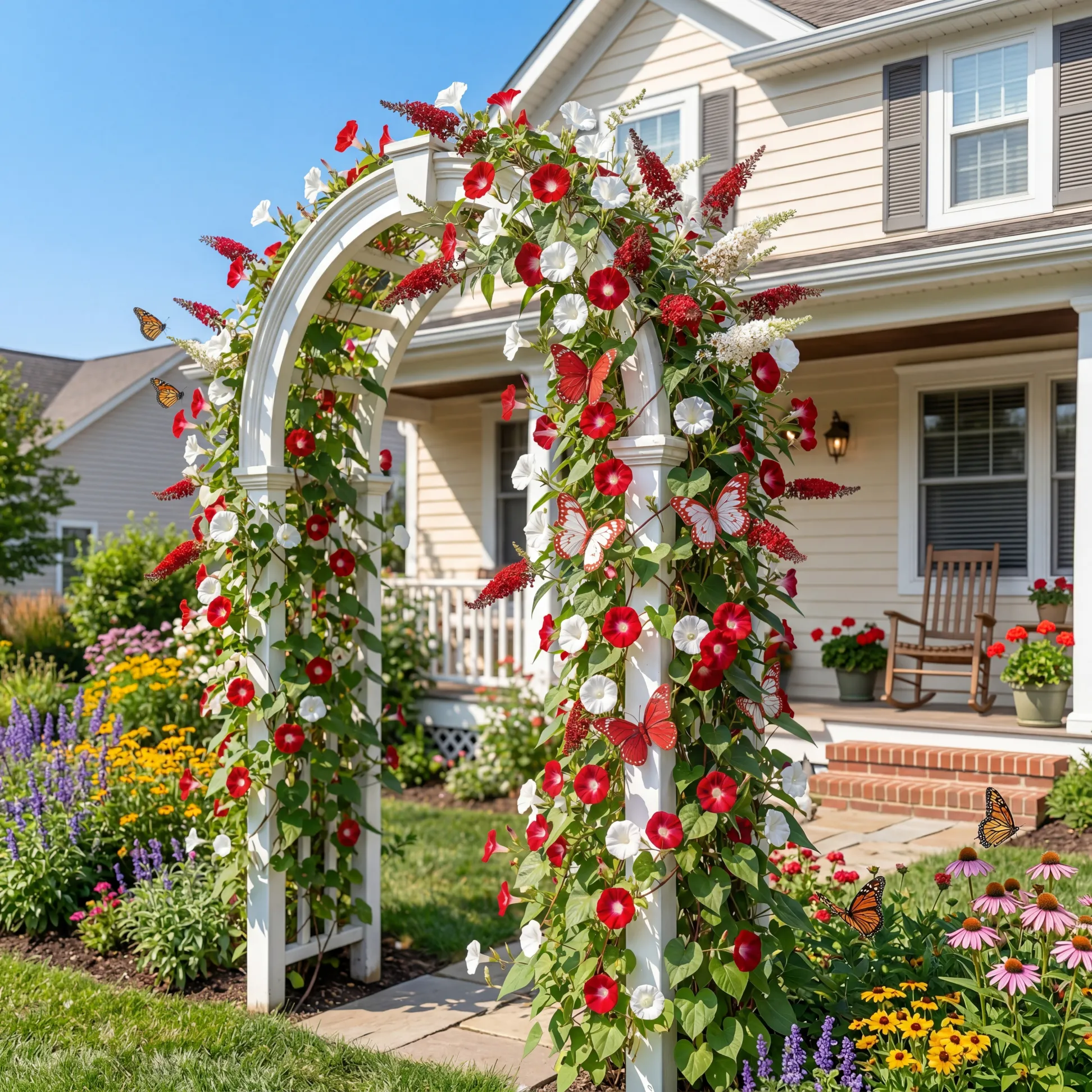 🦋🌸 Climbing Butterfly Morning Glory Flower Seeds – – Fast Growing Garden DIY