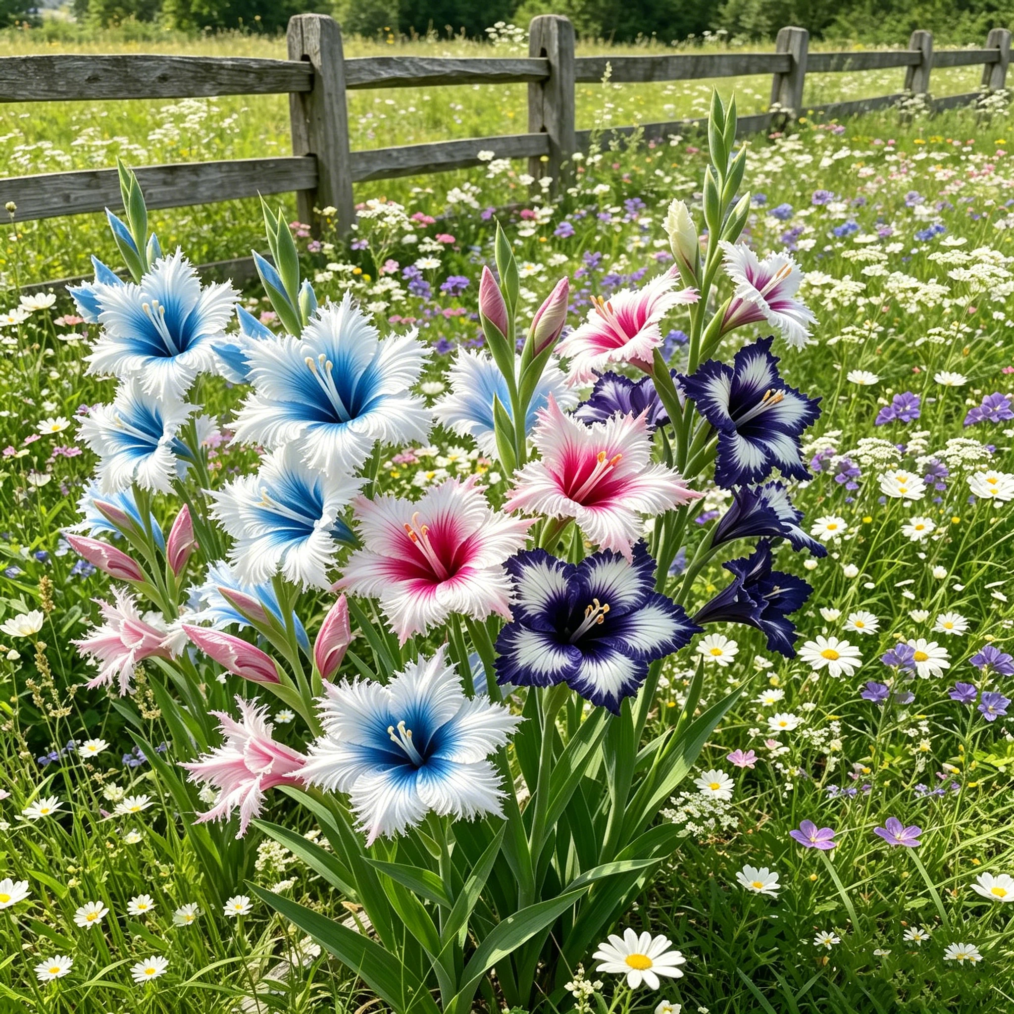 Mixed colors Fringed Gladiolus Sword Lily Gladiolus Bulbs
