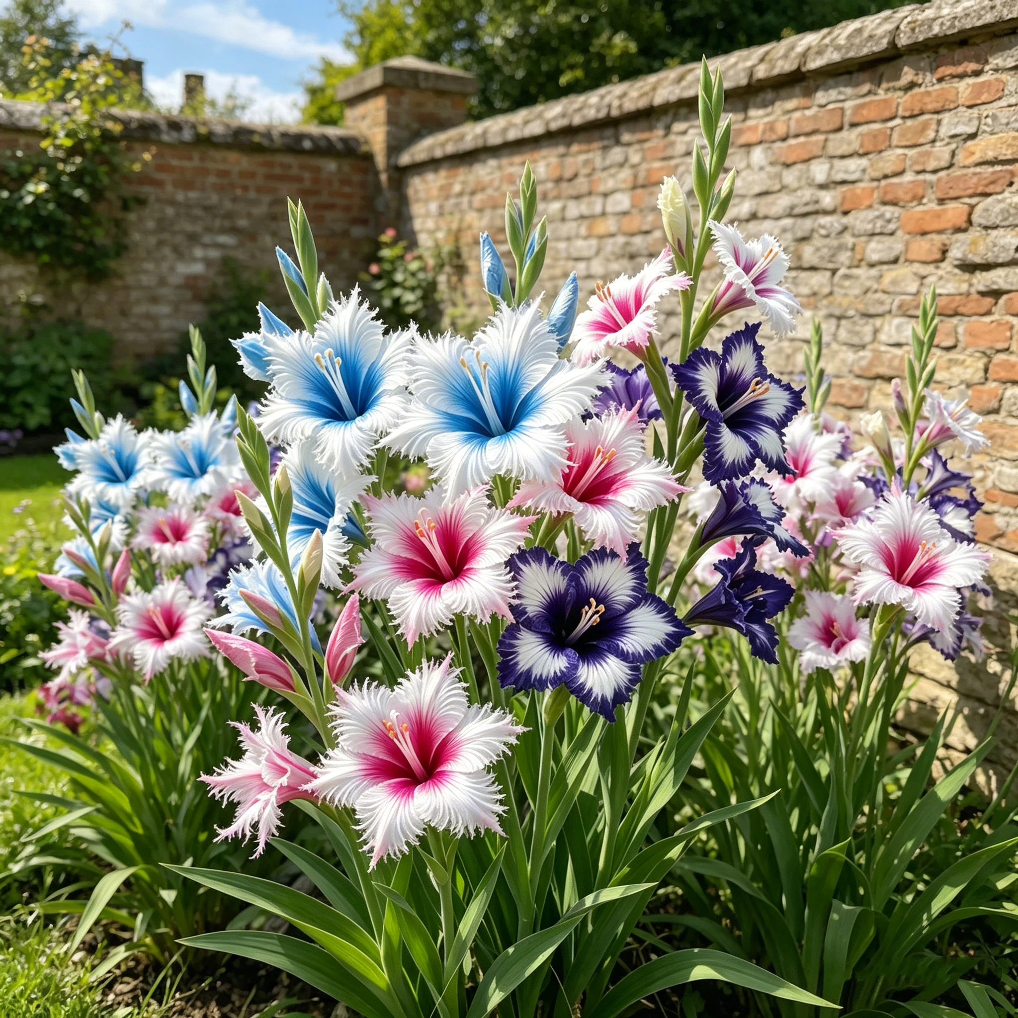 Mixed colors Fringed Gladiolus Sword Lily Gladiolus Bulbs