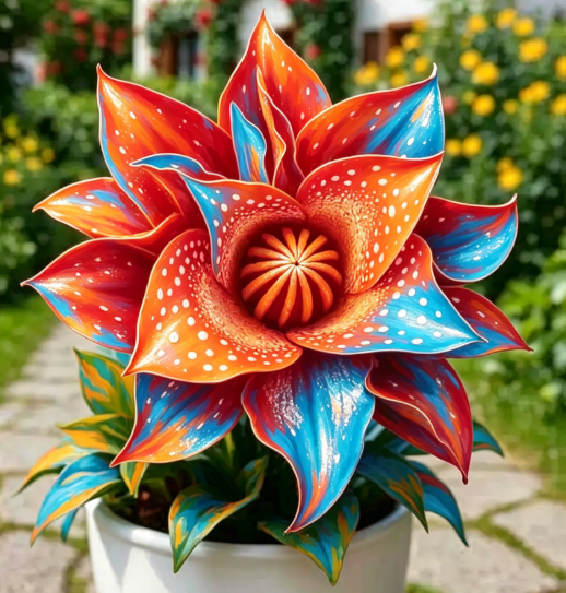 Premium Multicolor Velvet Flame Dahlia Seeds