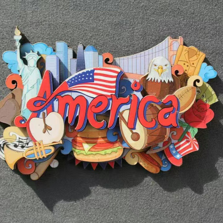 American City Commemorative Resin Refrigerator Magnets