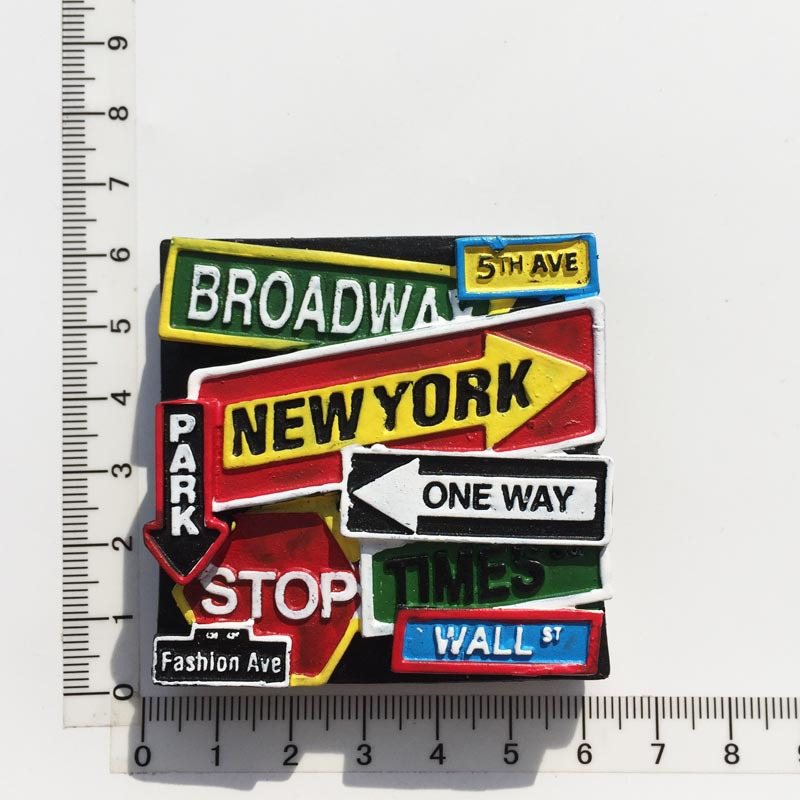 American City Commemorative Resin Refrigerator Magnets