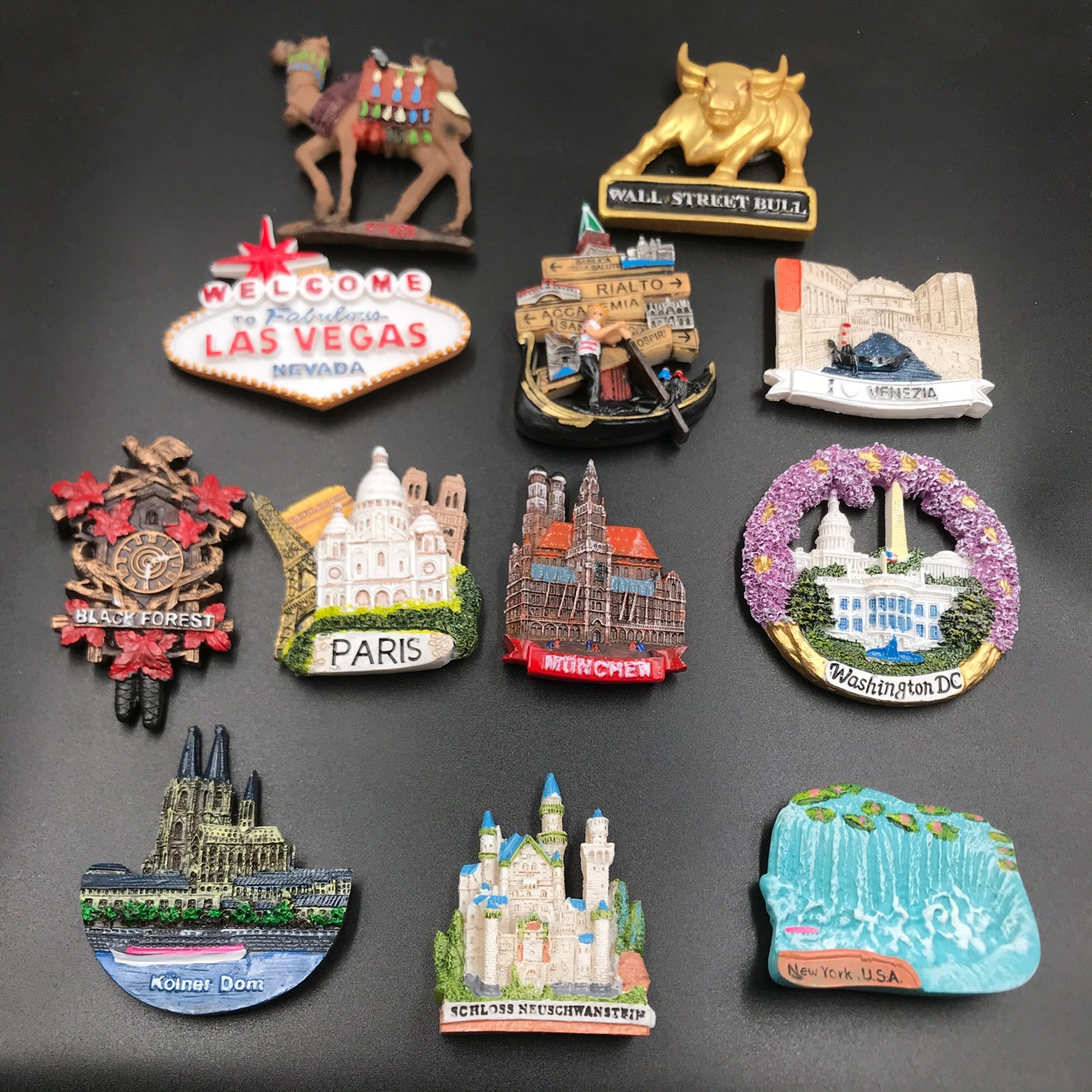 American City Commemorative Resin Refrigerator Magnets