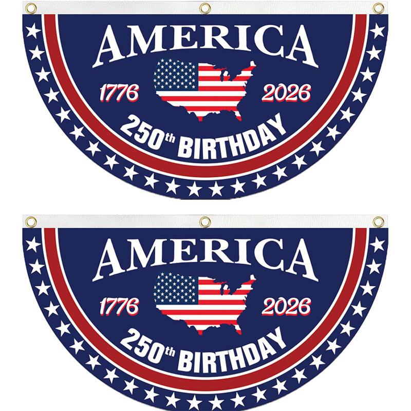 America’s 250th Birthday Pleated Fan Flag – Limited Edition 1776-2026 Patriotic Decor | Outdoor Garden & Indoor Decoration