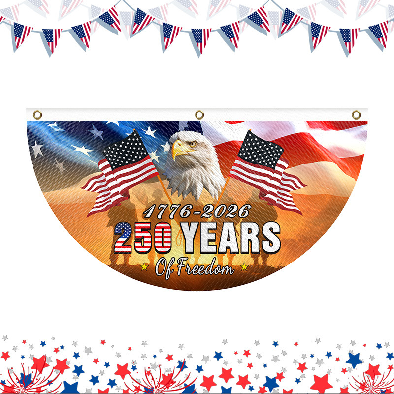 America’s 250th Birthday Pleated Fan Flag 5