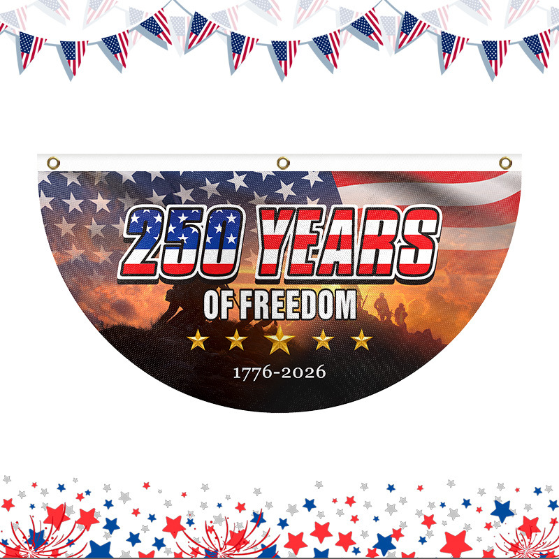 America’s 250th Birthday Pleated Fan Flag 6
