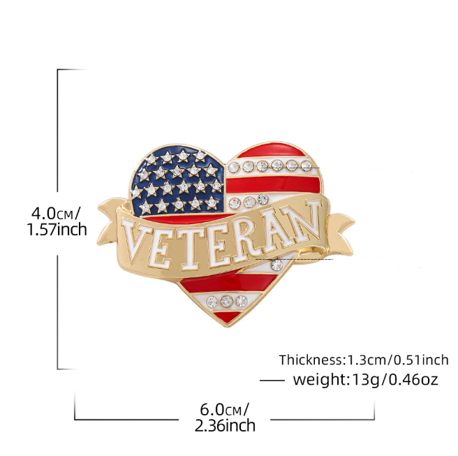 America’s 250th Anniversary Commemorative Enamel Pin ~ Love