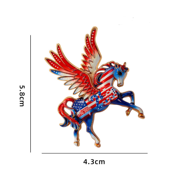 Horse 250th Anniversary Commemorative Enamel Pin