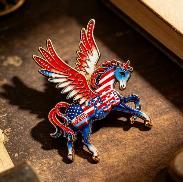 Horse 250th Anniversary Commemorative Enamel Pin