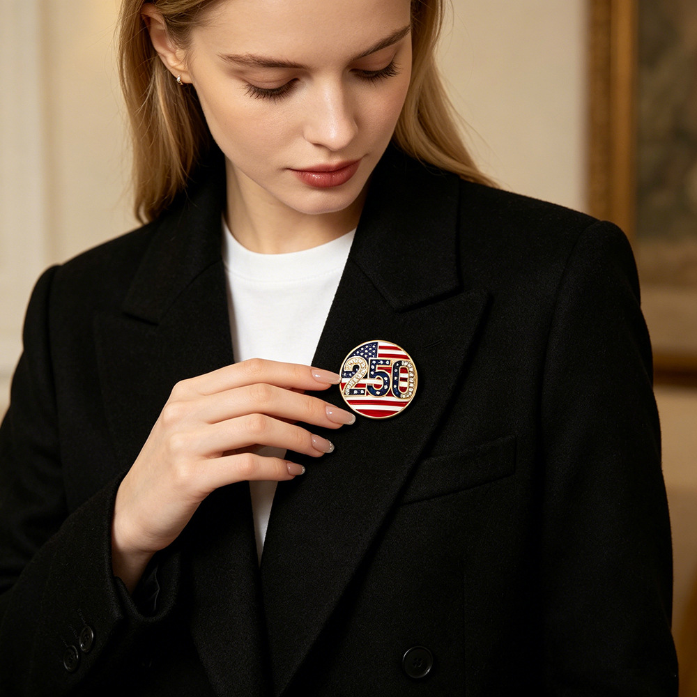 America’s 250th Anniversary Commemorative Enamel Pin ~ Flag