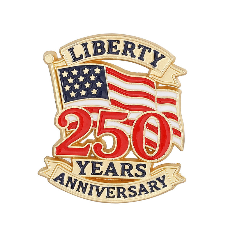America’s 250th Anniversary Commemorative Enamel Pin ~ Freedom Flag
