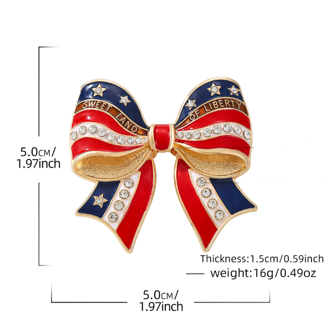 America’s 250th Anniversary Commemorative Enamel Pin ~ Bow