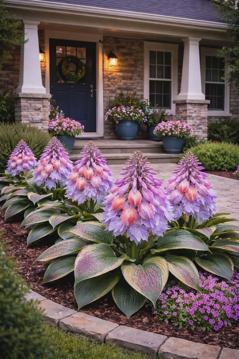 Rare Pink Hosta Seeds, Elegant Bell Bloom Perennial Plant, Shade Garden Ornamental