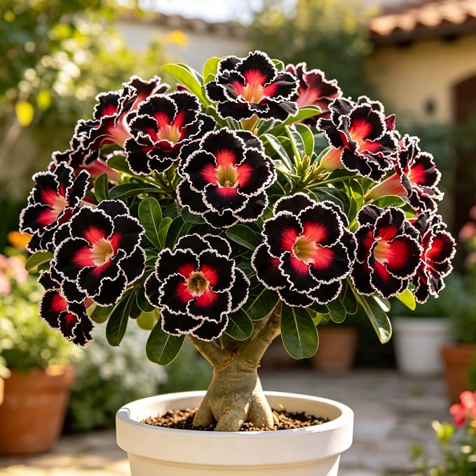 Rare Multicolor Double Desert Rose Bulbs--Easy to Grow for Home Gardens