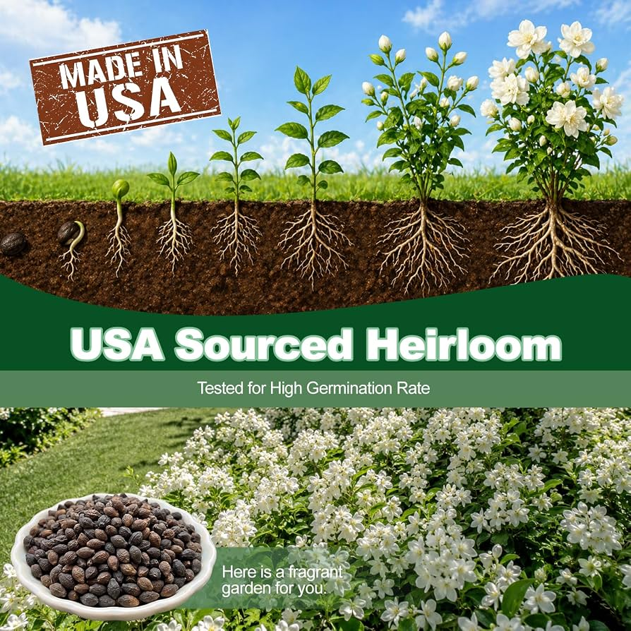 Double-Petaled Perfume Jasmine Seeds – Double the Petals, Double the Fragrance!