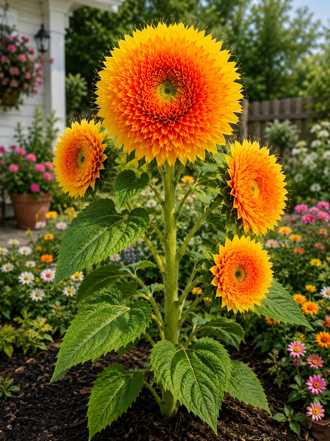 🌈 Rainbow Pompon Sunflower Seeds – Grow the Most Magical Sunflowers in Your Garden! 🌻✨
