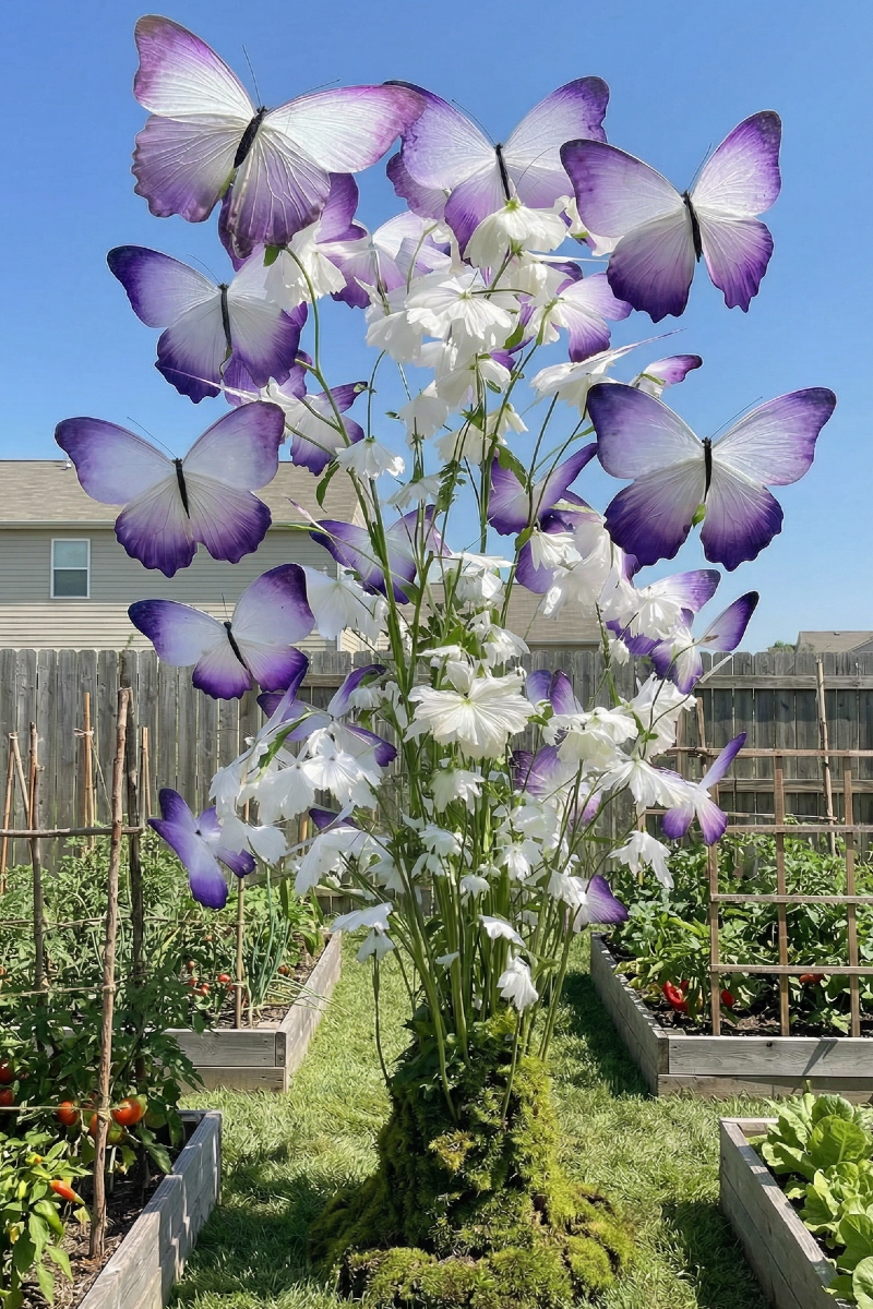🦋Enchanting Giant Butterfly Flower – Fast Growing Garden DIY