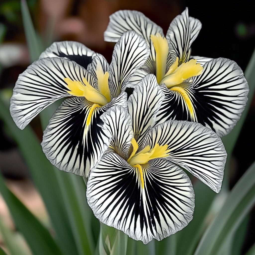 💐Zebra Stripes Iris Bulbs (Iris Germanica) – A Bold, Striped Beauty