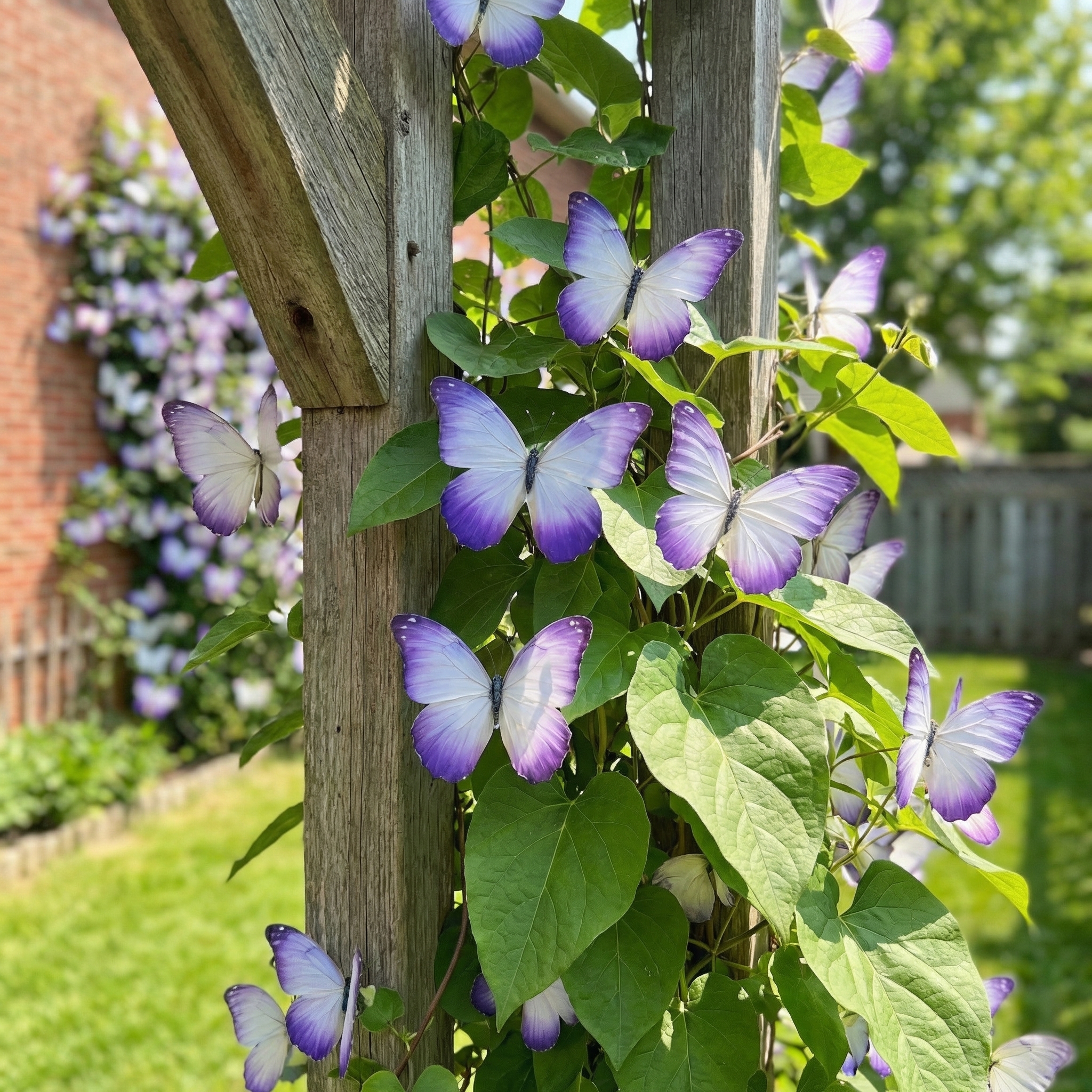 🦋🌸 Climbing Butterfly Morning Glory Flower Seeds – – Fast Growing Garden DIY