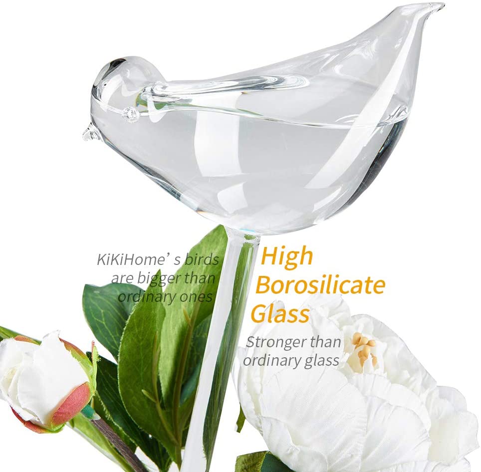 Bird Shape Design Hand Blown Transparent Durable Clear Glass Aqua Bulbs