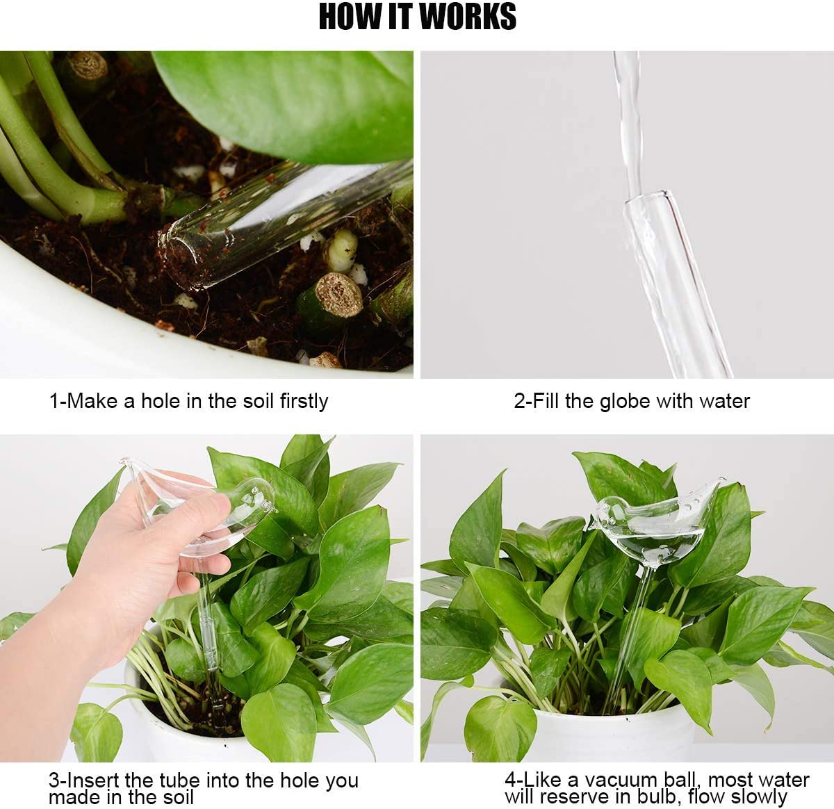 Bird Shape Design Hand Blown Transparent Durable Clear Glass Aqua Bulbs