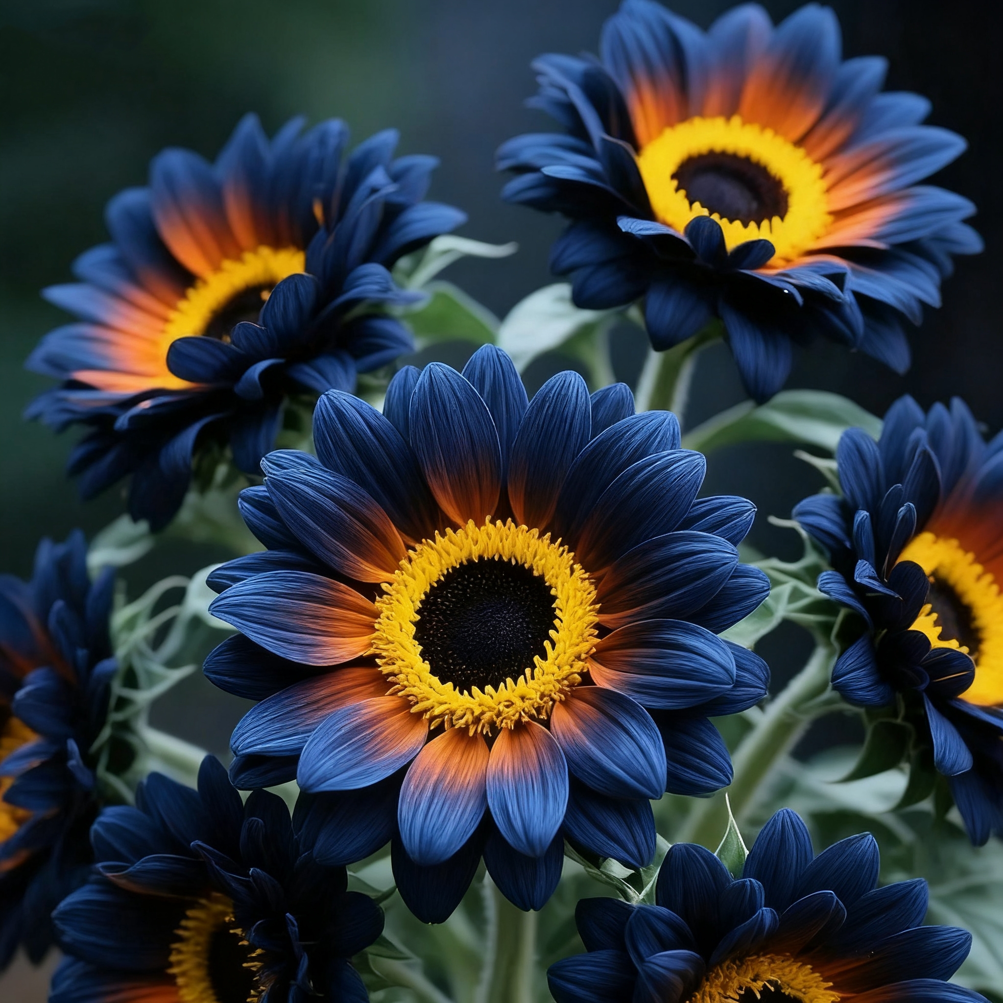 🌌🔥 Midnight Blaze Sunflower Seeds– The Rarest Sunflower You’ll Ever Grow! 🌻