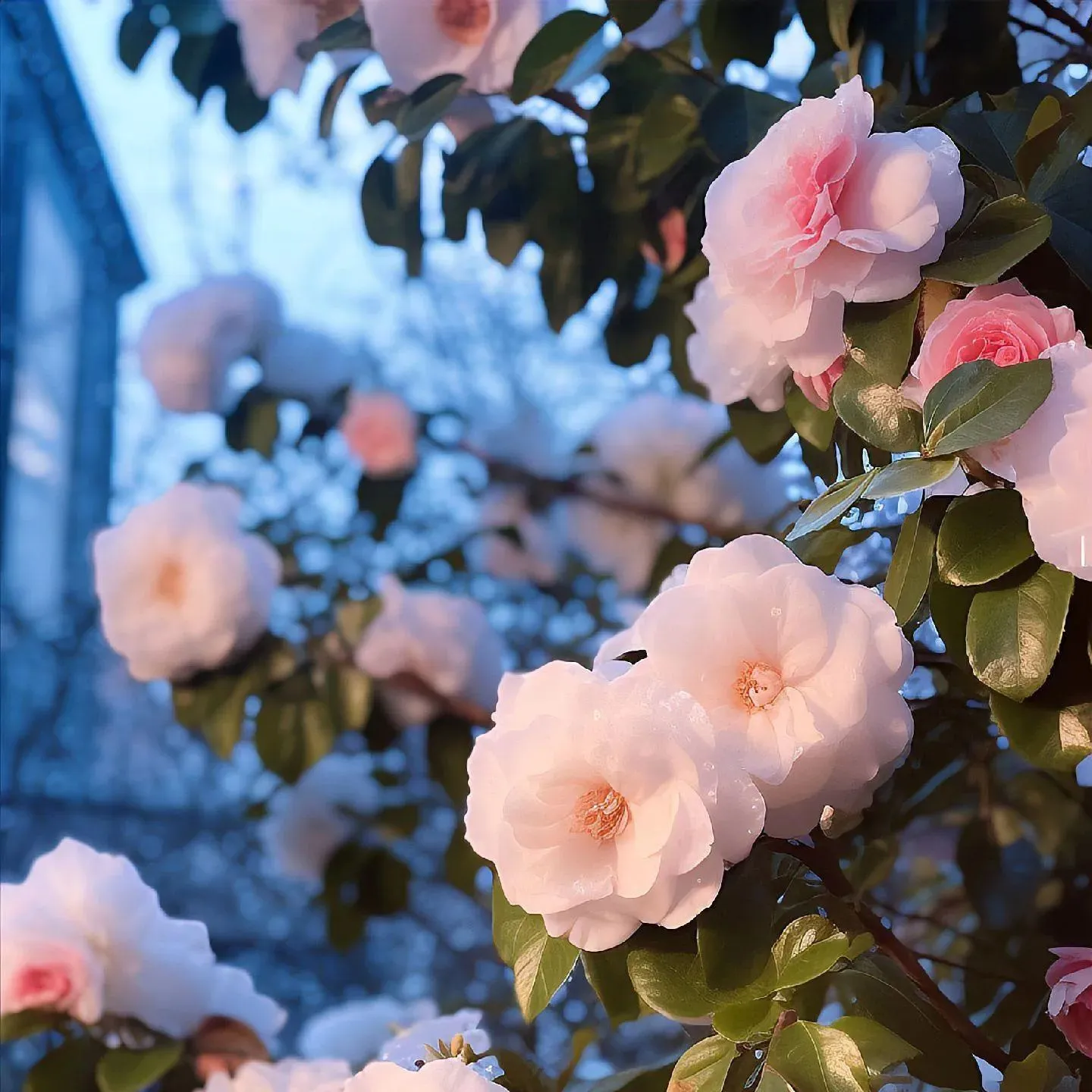 Icy Pink and White Gentle Camellia Seeds