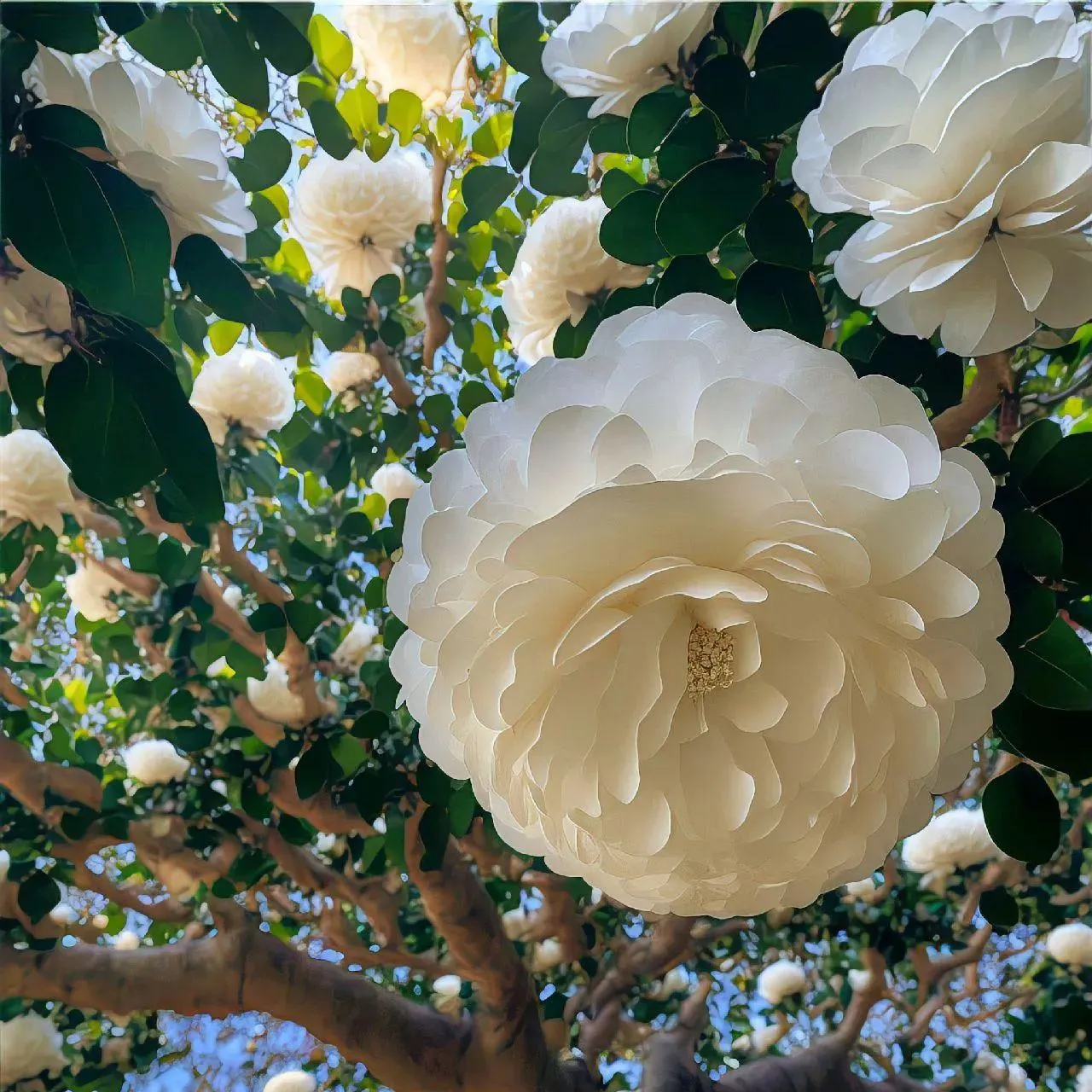White Heart Large Camellia Seeds