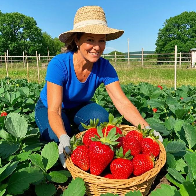 🍓Cream Giant Strawberry Seeds -- Various shapes & Natural juices🥤