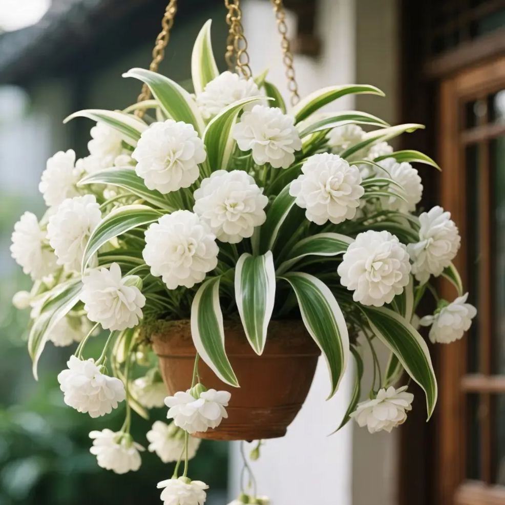 🌼 Fragrant Golden Baby Giant Spider Plant Bulbs