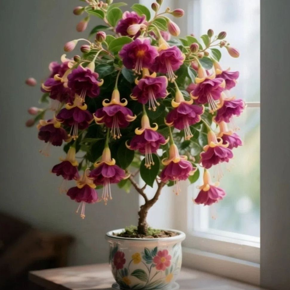 🌸 Rare Double Fuchsia Bulbs--Gorgeous Hanging Blooms | Long-Lasting Color 