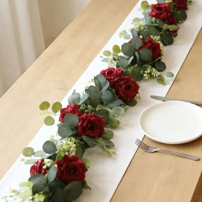 LAST Day 52% OFF🔥1.8-meter Artificial Eucalyptus Leaf and Rose Vine