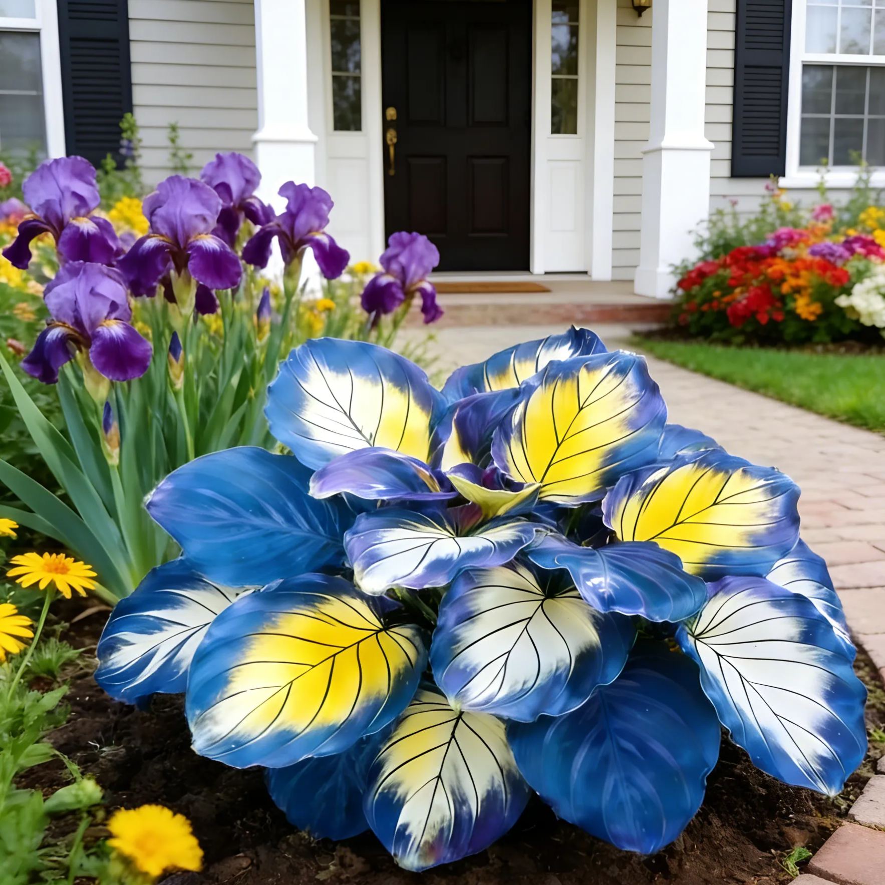 🖤Rare Neon Hosta Seeds - Stunning Black Foliage with Rainbow Gradient | Shade-Loving Perennial for Garden