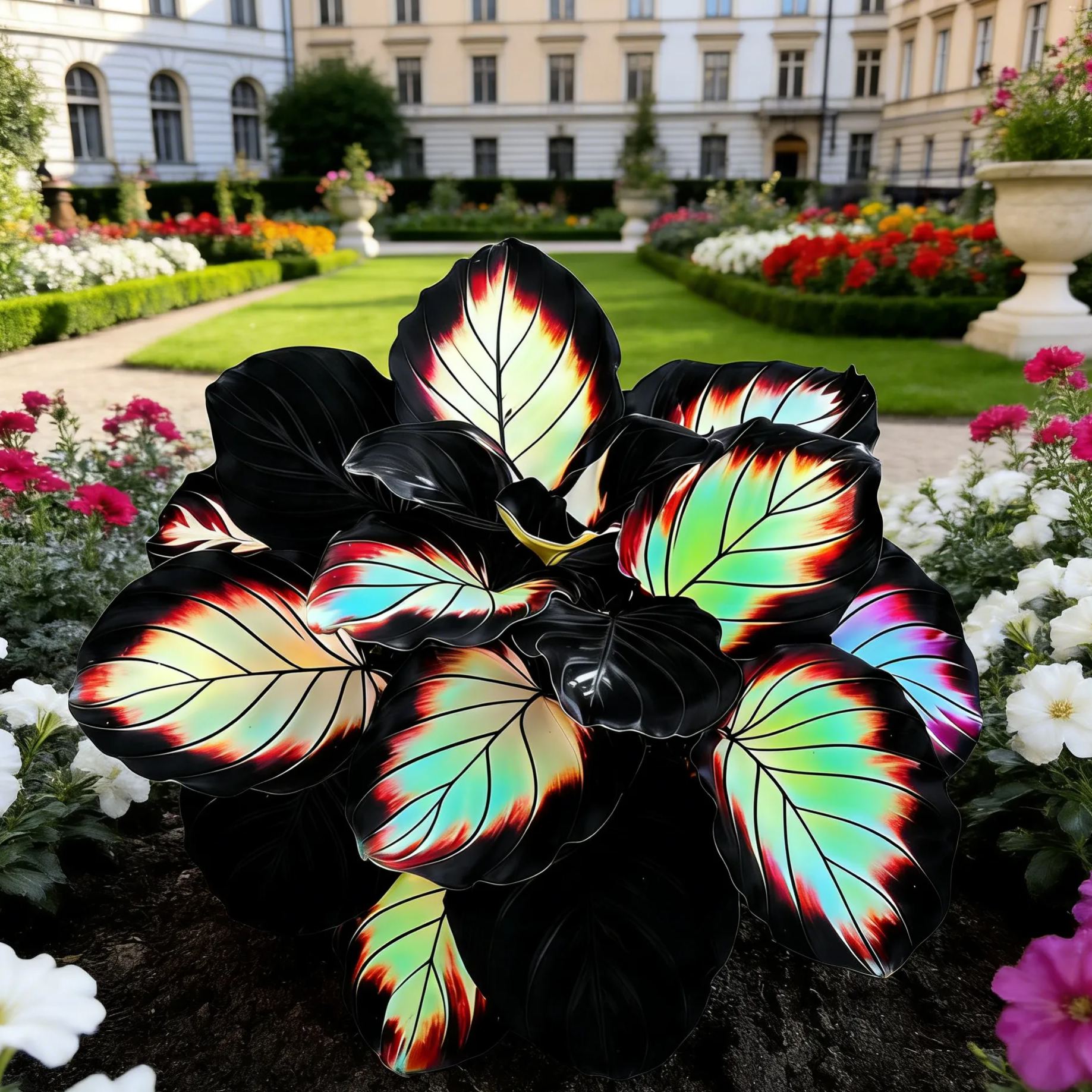🖤Rare Neon Hosta Seeds - Stunning Black Foliage with Rainbow Gradient | Shade-Loving Perennial for Garden