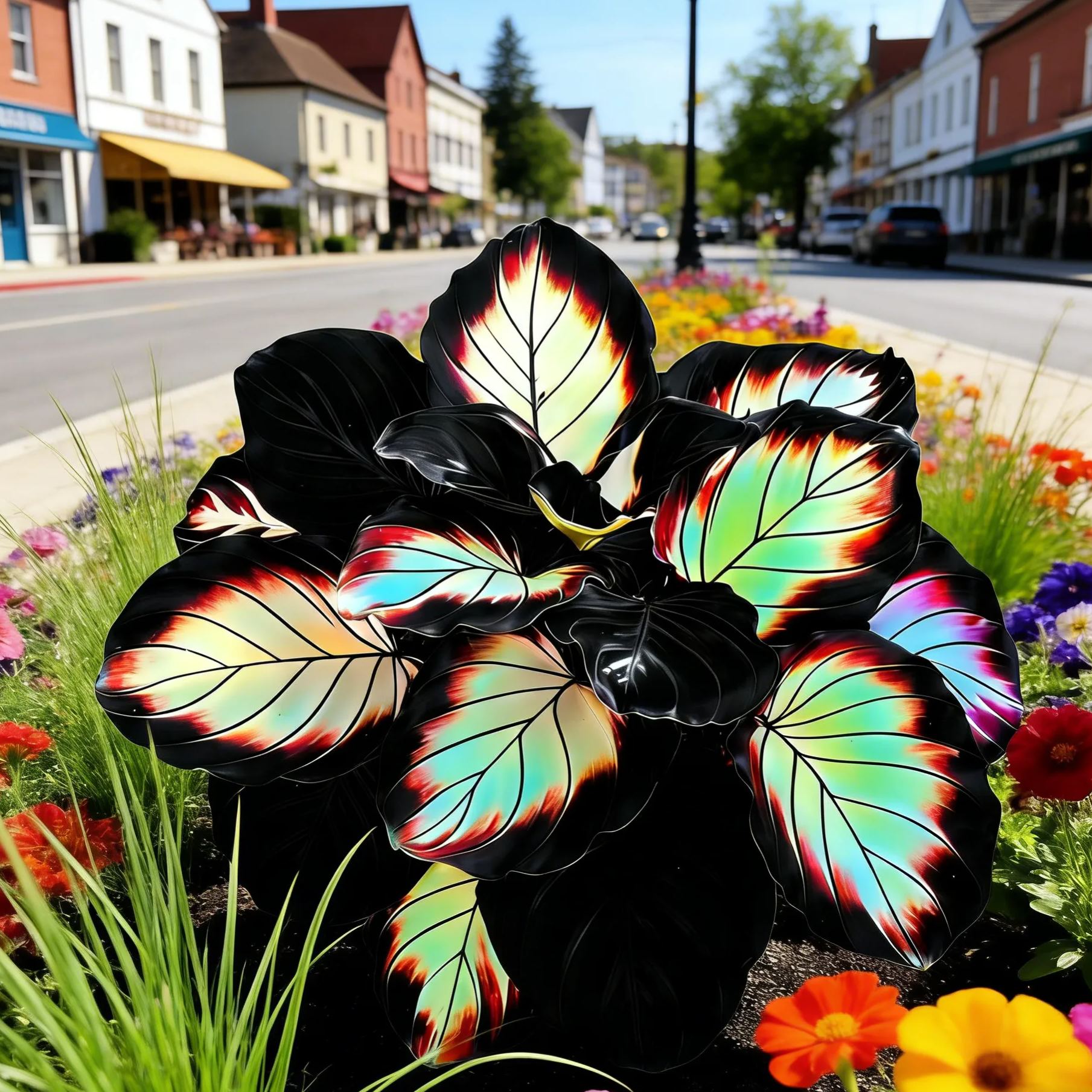 🖤Rare Neon Hosta Seeds - Stunning Black Foliage with Rainbow Gradient | Shade-Loving Perennial for Garden