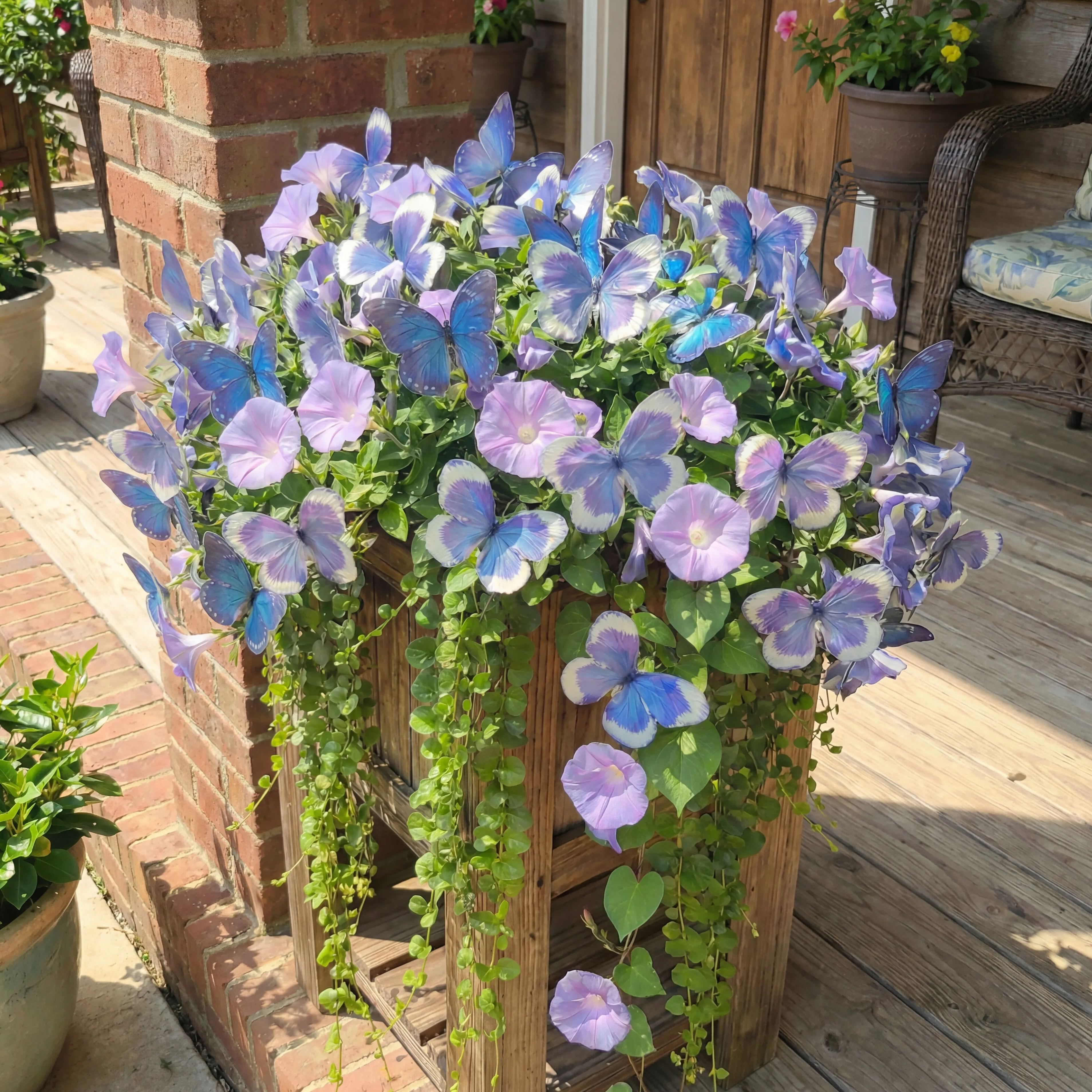 💙Twin-Bloom Butterfly Morning Glory Seeds| Rare Dual form & Fast-growing