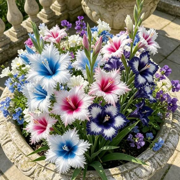 Mixed colors Fringed Gladiolus Sword Lily Gladiolus Bulbs