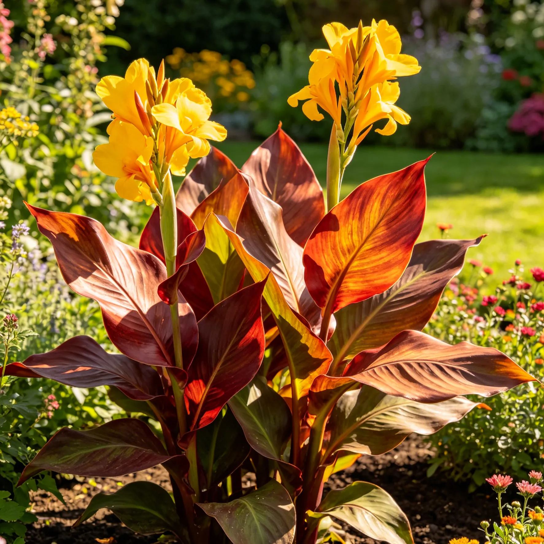 🔥 Flame Canna Bulbs – Bold Tropical Beauty with Stunning Foliage & Blooms