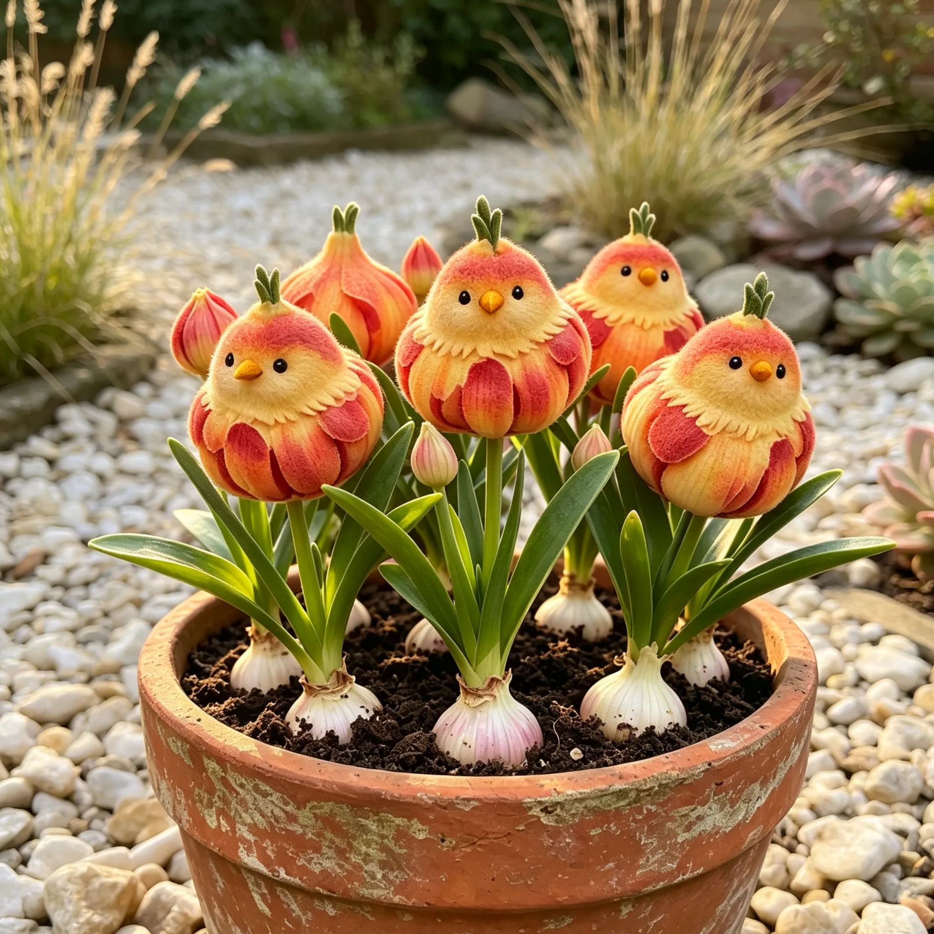 🪽🪴Garlic‑Bird Ornamental Allium Bulbs，Rare Novelty Perennial Flower Bulbs for Garden Planting