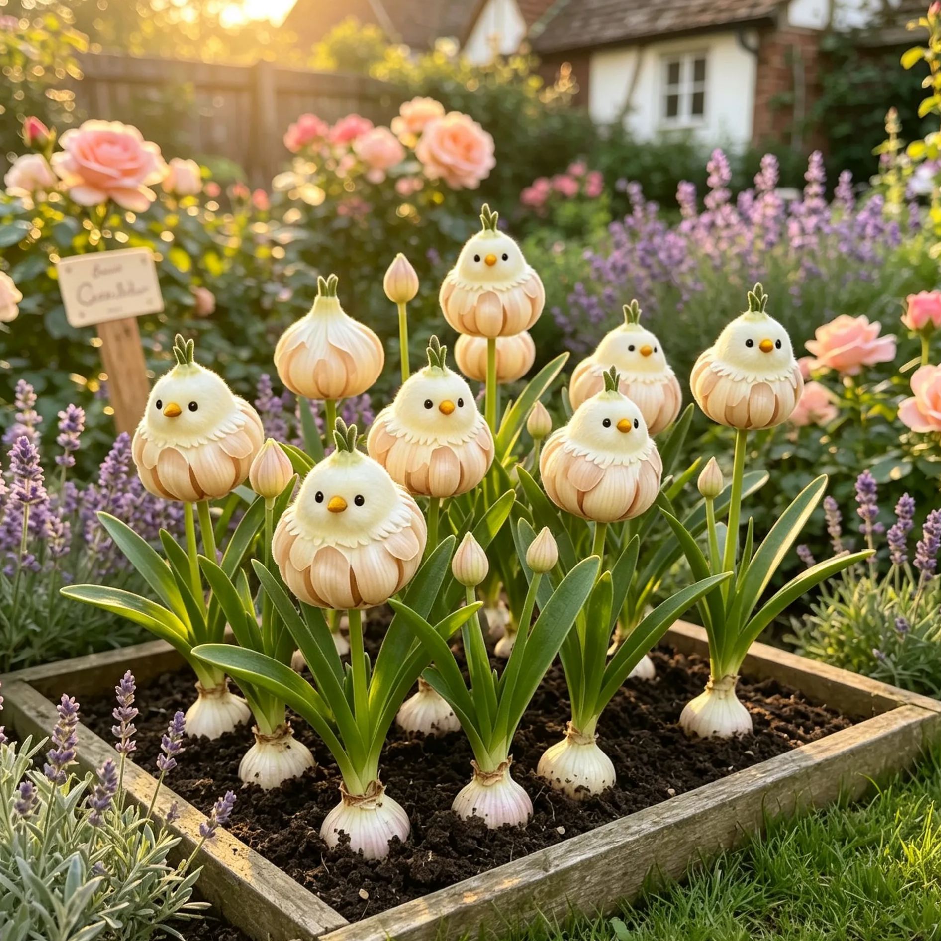 🪽🪴Garlic‑Bird Ornamental Allium Bulbs，Rare Novelty Perennial Flower Bulbs for Garden Planting