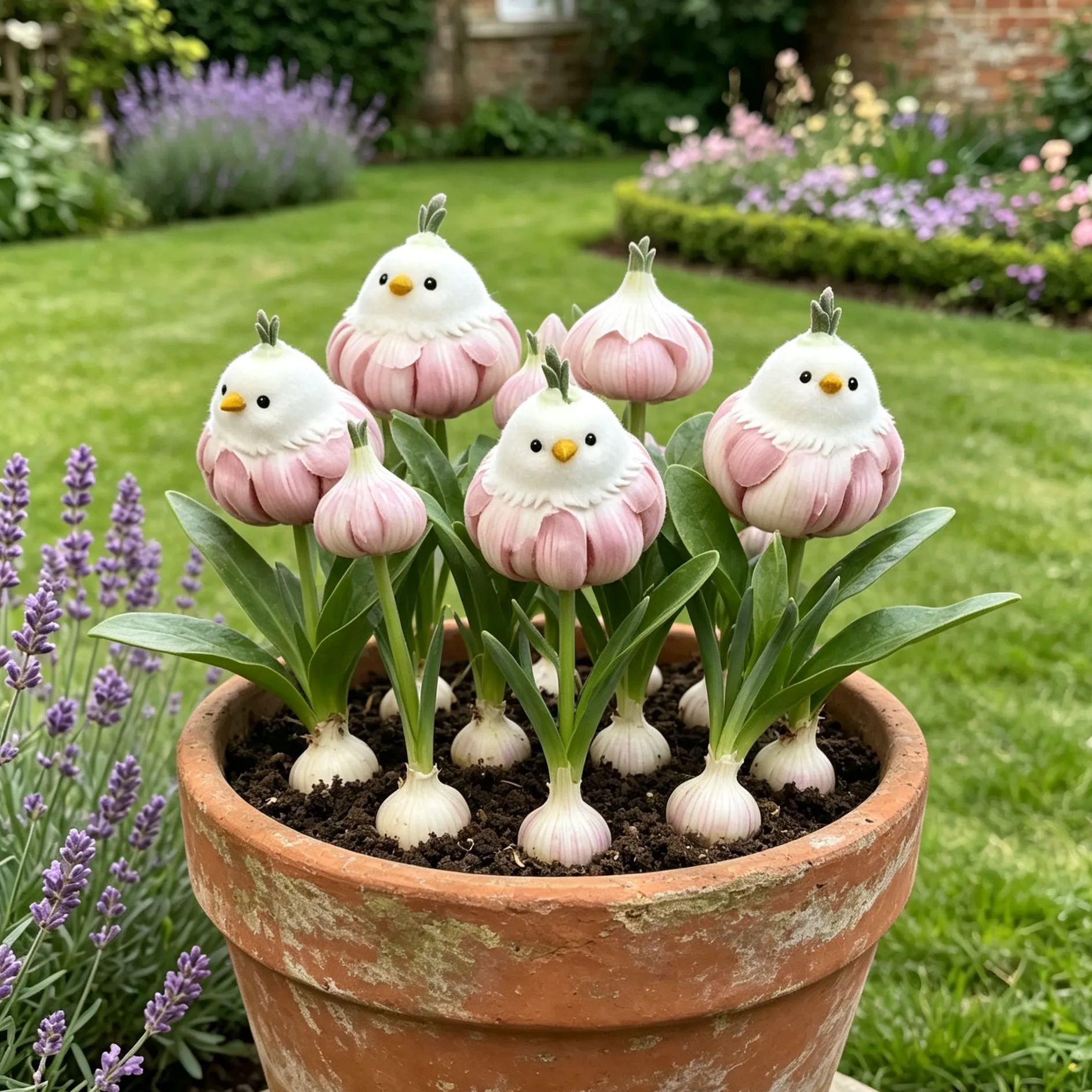 🪽🪴Garlic‑Bird Ornamental Allium Bulbs，Rare Novelty Perennial Flower Bulbs for Garden Planting