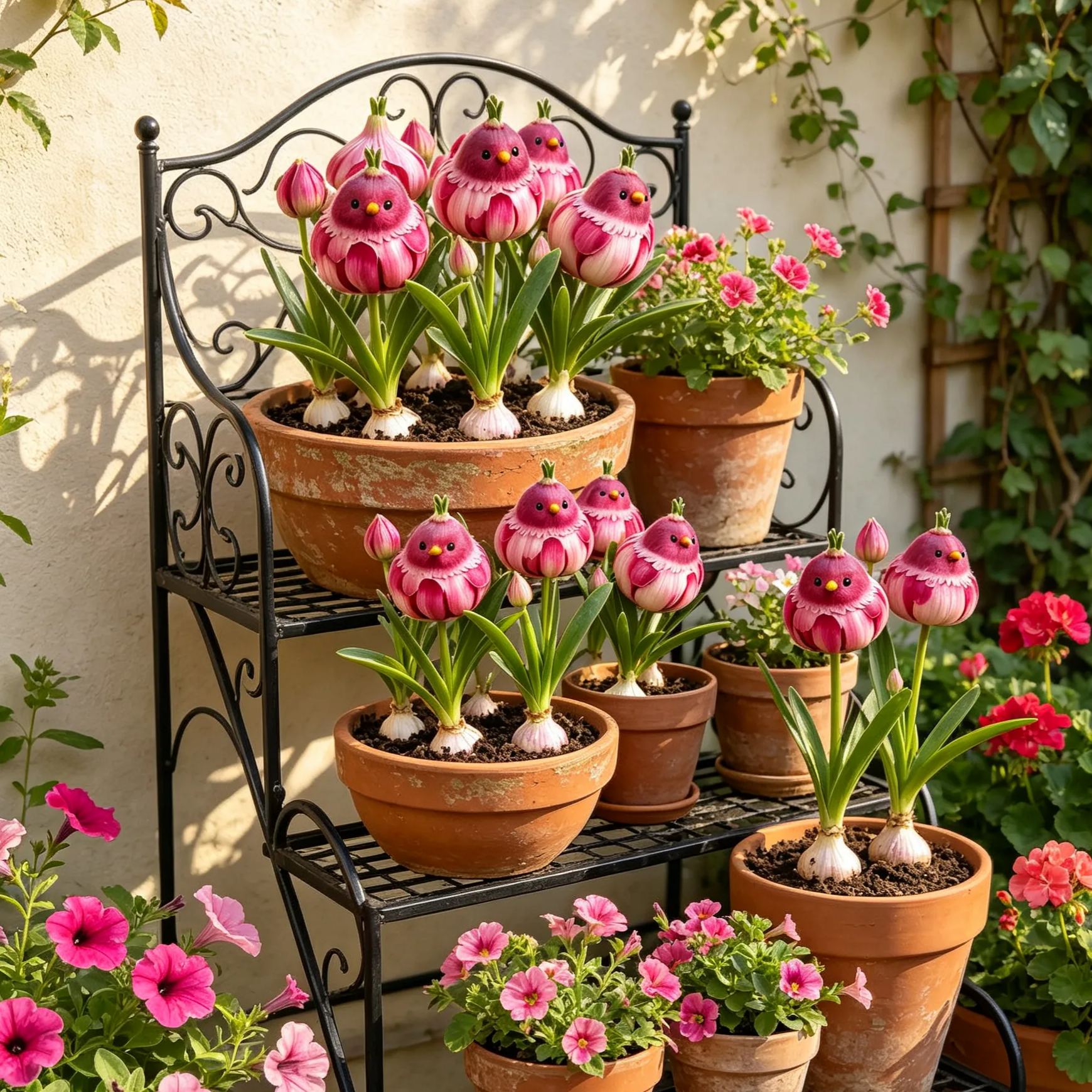 🪽🪴Garlic‑Bird Ornamental Allium Bulbs，Rare Novelty Perennial Flower Bulbs for Garden Planting