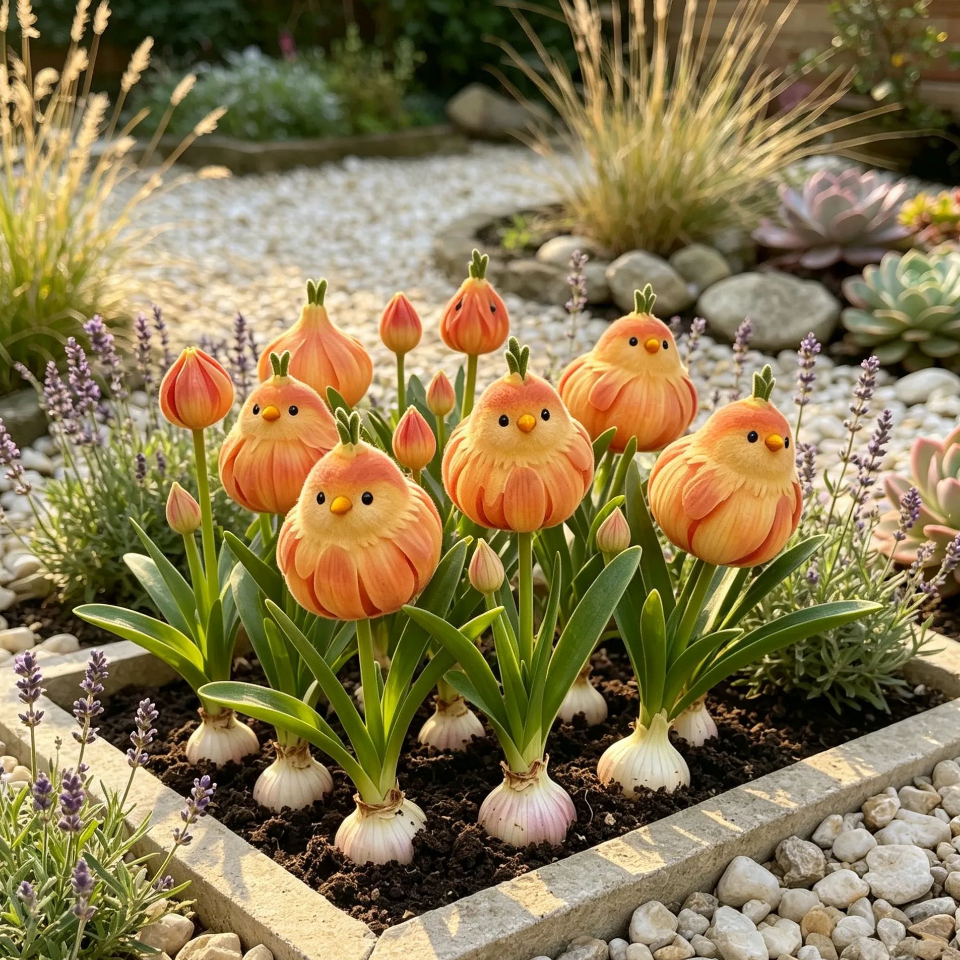 🪽🪴Garlic‑Bird Ornamental Allium Bulbs，Rare Novelty Perennial Flower Bulbs for Garden Planting
