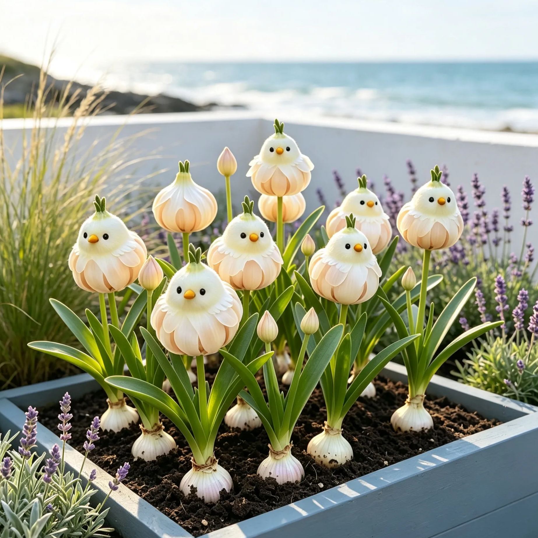 🪽🪴Garlic‑Bird Ornamental Allium Bulbs，Rare Novelty Perennial Flower Bulbs for Garden Planting
