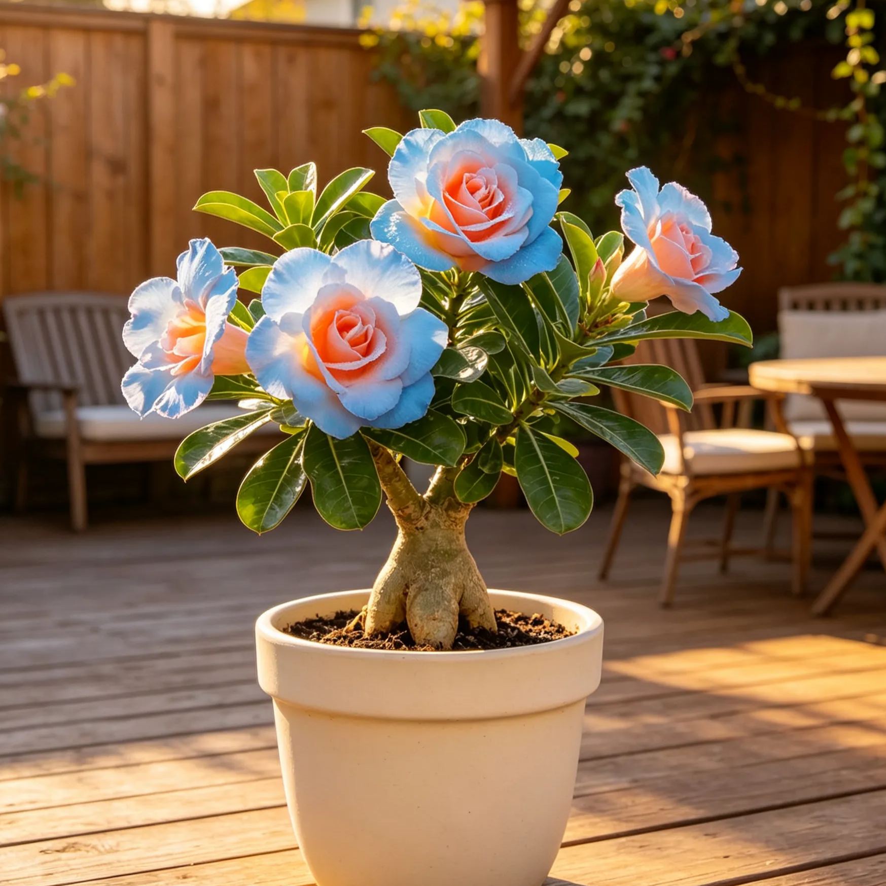 Rare Multicolor Double Desert Rose Bulbs--Easy to Grow for Home Gardens