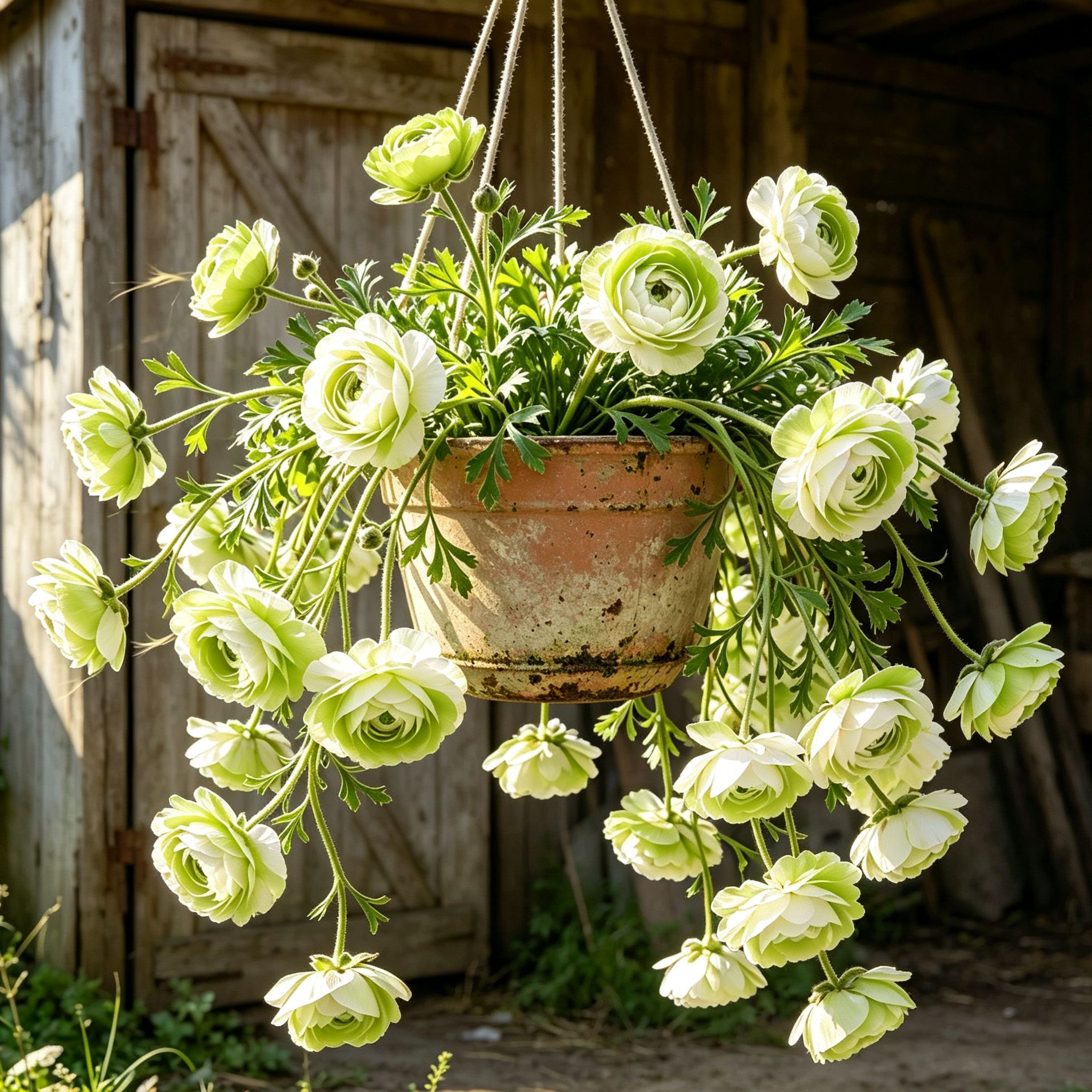 ✨Rare Multi‑Color Trailing Hanging Ranunculus Bulbs | Perennial Hanging Basket Flowers